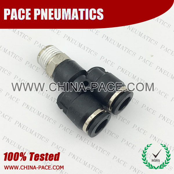 PHF,Pneumatic Fittings with npt and bspt thread, Air Fittings, one touch tube fittings, Pneumatic Fitting, Nickel Plated Brass Push in Fittings